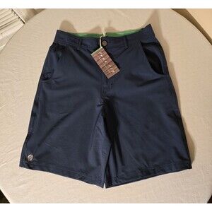 FREE FLY Hybrid Shorts Mens 30 Active Golf Chino Bamboo Stretch Navy Blue NEW